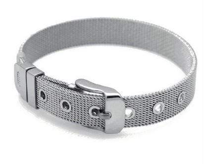 Stainless Steel Slider Bracelet -Silver