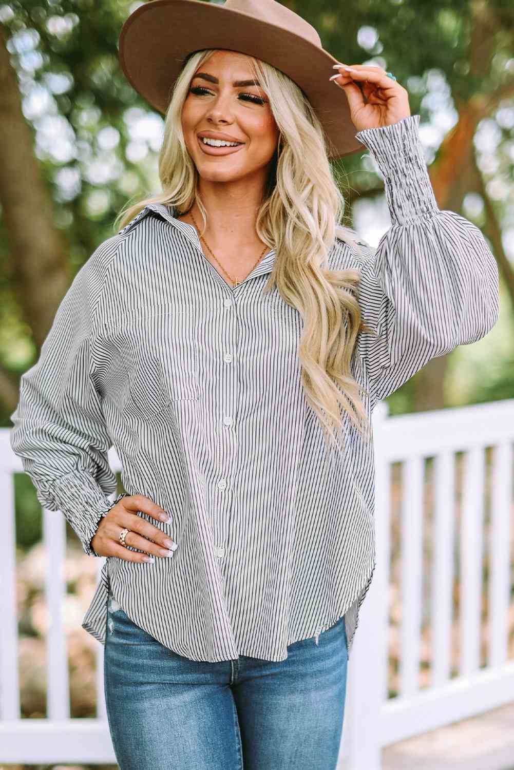 ClaudiaG Fernanda Lantern Sleeve Shirt