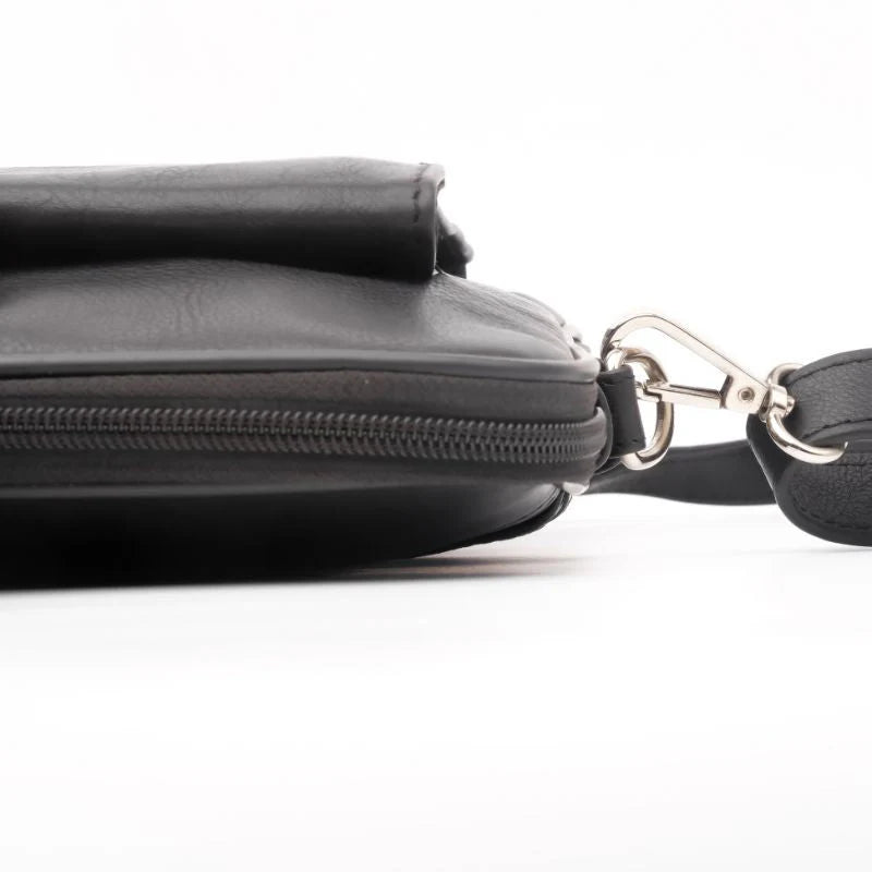 Parker Slim Leather Laptop Bag-Black